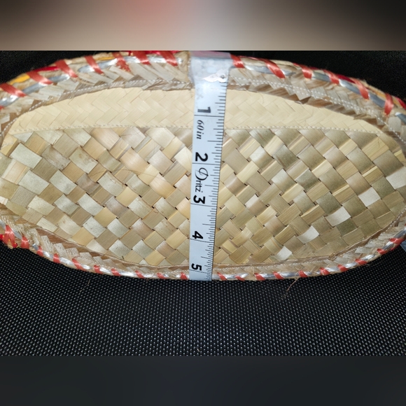 Bahamas Belle Beauty&Beast Floral Beaded Embroidered Woven Straw Tote Bag NEW - Picture 8 of 9